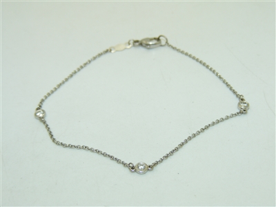 14k White Gold Diamond Bracelet