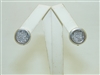 14k White Gold Princess Cut Invisible Setting Diamond Earrings