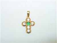 18k Yellow Gold Cross Pendant