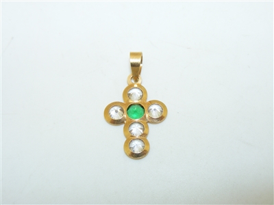 18k Yellow Gold Cross Pendant