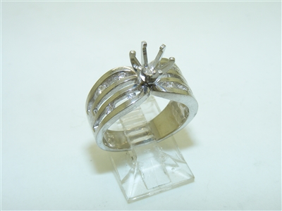 14k White Gold Engagement Ring Open Setting