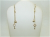 14k Yellow Gold Key And Heart Earring