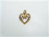 14k Yellow Gold Diamond Heart