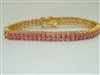 Sterling Sliver Pink Stone Bracelete