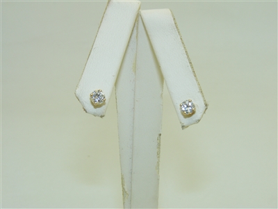 14k White Gold Diamond Studs