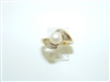 14k Yellow Gold Mabe Pearl Diamond Ring