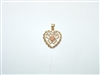 14k Yellow and Rose Gold Heart Pendant