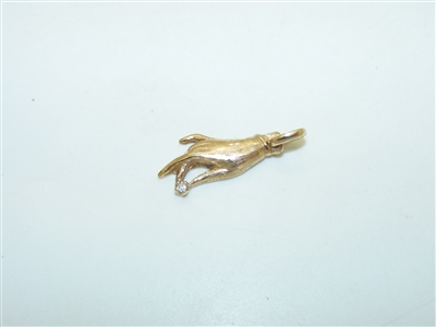 14k Yellow hold Hand Pendant