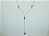 14k Yellow Gold Ruby Necklace