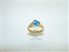 14k Yellow Gold Trillion Shape London Blue Topaz
