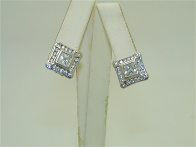 10k White Gold earrings