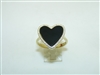Sterling Silver Heart Onyx Ring