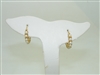 14k Yellow Gold Pearl Hoops