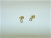 14k Yellow gold Stud Diamond Earrings