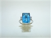14k White Gold London Blue Topaz Ring