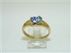 14k Yellow Gold Tanzanite And Mexican Opal Ring