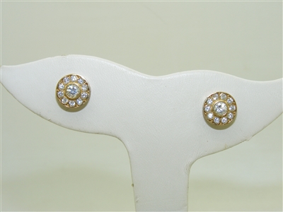 10k Yellow Gold Cubic Zirconia Earrings