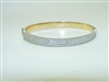 14k Yellow and White Gold Bangle Bracelet