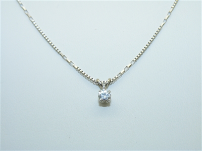 18k White Gold Chain Diamond Pendant