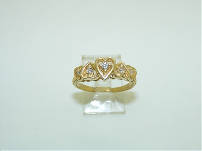 Adorable Diamond Heart Ring
