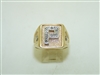 14k Yellow Gold Inital "P" Ring