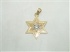 14k yellow gold Six Point Star pendant