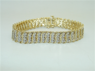 14k Yellow Gold Women's Tennis Bracelet