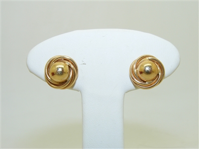 Yellow Gold Stud Earrings