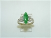 Natural Jade Diamond Ring