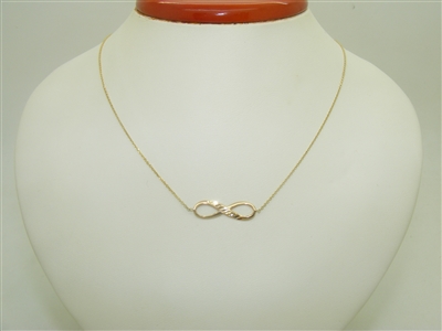 14k Yellow Gold Infinity Pendant with Chain