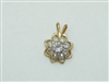 14k Yellow and White Gold Diamond Pendant