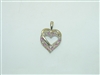 10k white gold Heart Pendant