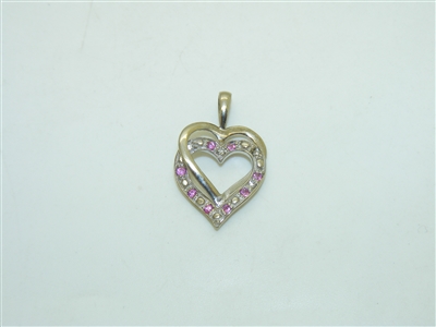 10k white gold Heart Pendant