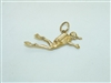 14k Yellow Gold Scuba Diver Pendant