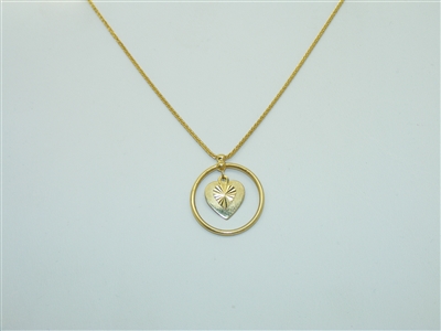 14k Yellow Gold Heart Pendant