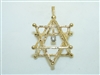14k Yellow gold Star of David