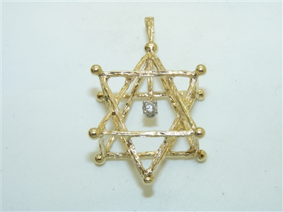 14k Yellow gold Star of David