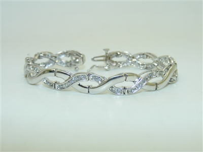 10k White Gold Diamond Tennis Bracelet