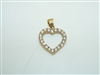 14k Yellow Gold Heart Cubic Zircon Pendant