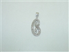 Initial "c" 14k White Gold Diamond pendant