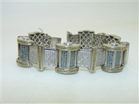 YELLOW, BLUE, & WHITE DIAMOND SECTION BRACELET