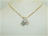 14k yellow gold Necklace and Diamond Pendant