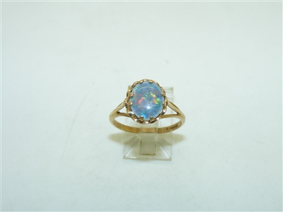Yellow Gold Opal Ring