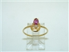 14k Yellow Gold Diamond and Ruby Ring