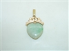 14k yellow gold Jade Pendant