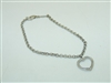 14k White Gold Heart Bracelet
