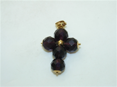 Rhodolite Garnet Cross Pendant