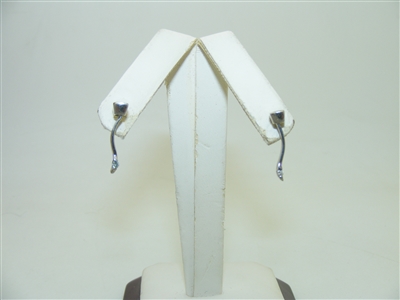 10k White Gold Diamond Earrings