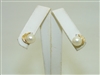 14k Yellow Gold Natural Diamond And Pearl earring