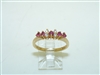 14k Yellow gold Diamond and Ruby Ring